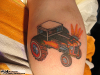Farmville Hot Rod Tractor Tattoo