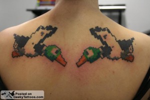 Duck Hunt Shoulder Tattoo
