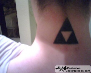 Triforce Neck Tattoo