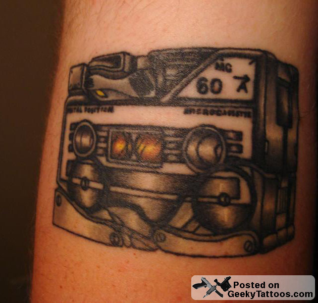 cassette tape tattoo. as a cassette tape or a