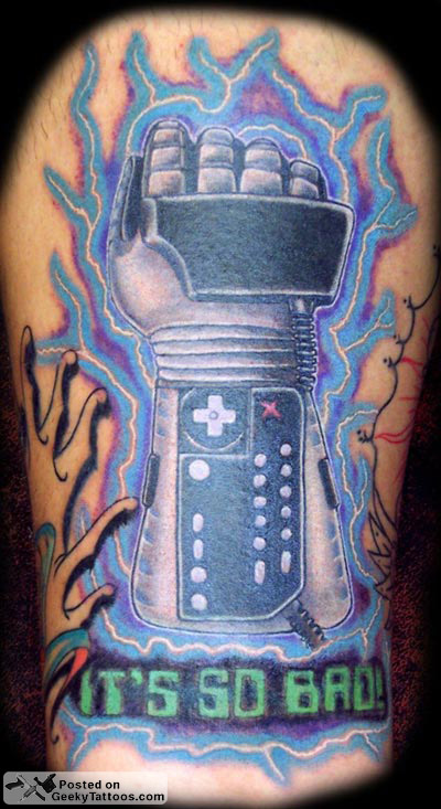 Check out this POWER GLOVE tattoo!!! Totally rad!