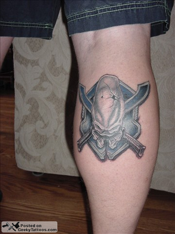 First up is Jim who shows off his calf tattoo of the Legendary symbol from
