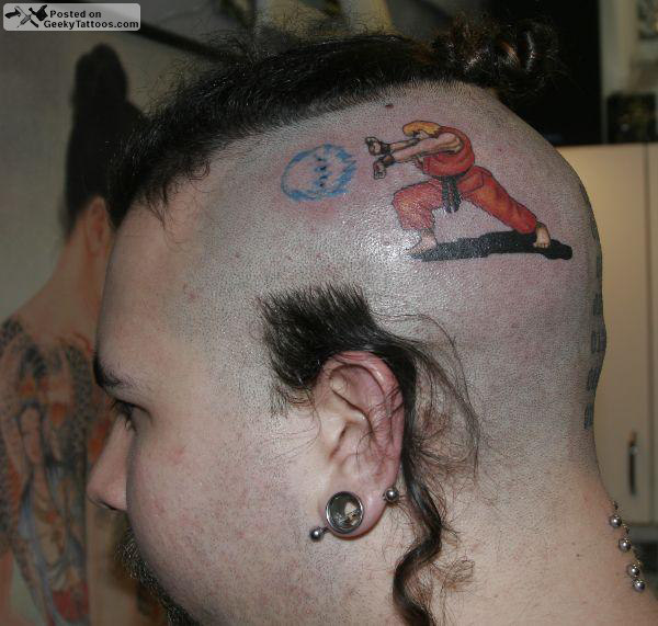 skull head tattoos. Street Fighter Skull Tattoos