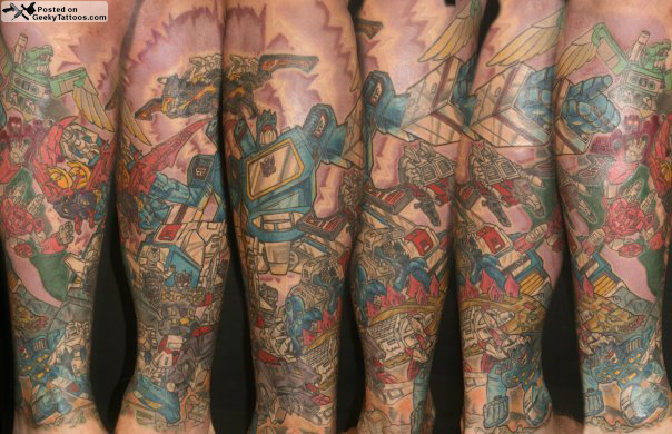 Soundwave Leg Sleeve Geeky Tattoos