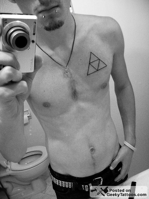  his friends are all getting an outline of the triforce tattooed on them