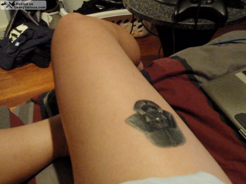 Chelsea's the proud owner of the Darth Vader thigh tattoo you see above