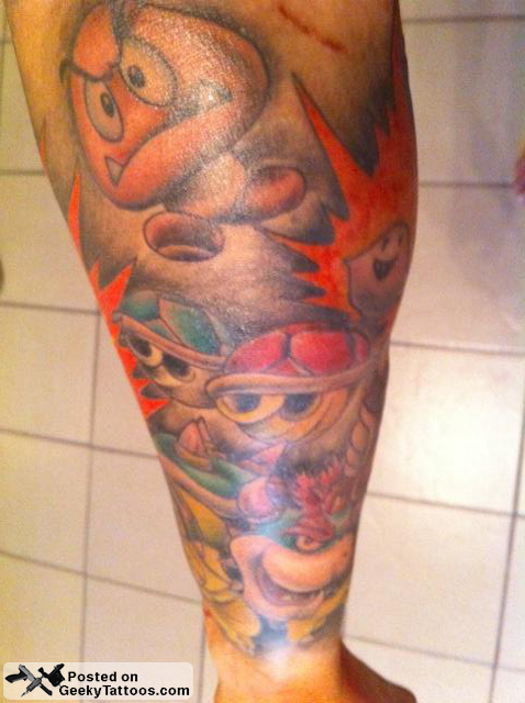 Mario Half Sleeve Geeky Tattoos