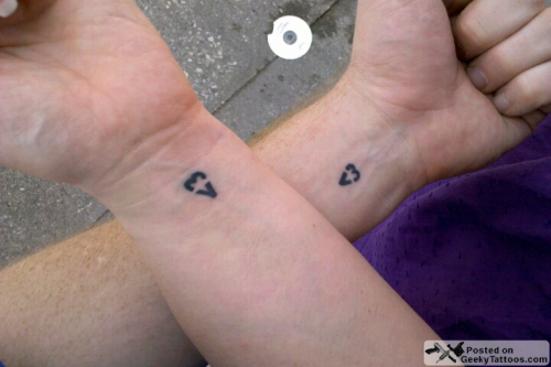 They got the matching tattoos earlier this year as a way to show their geeky