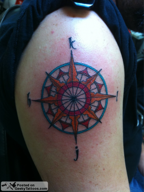 Jason said more and actually sent in his other tattoo a compass rose with 
