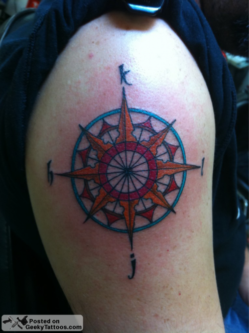 Jason said more and actually sent in his other tattoo a compass rose with