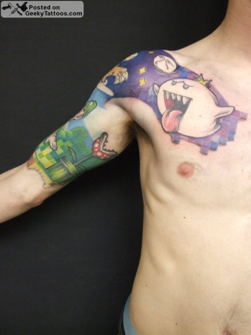 Custom Mario Half Sleeve