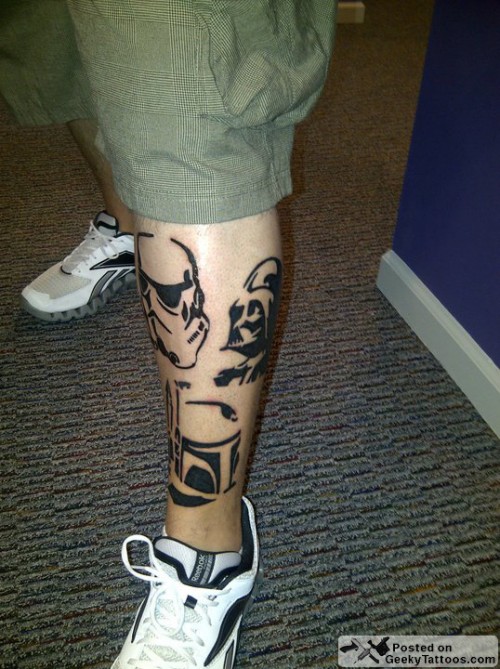 Left Leg Geeky Tattoos